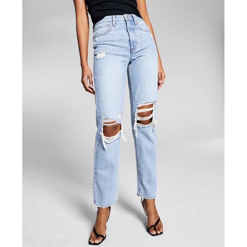 And Now This Now This Womens Ultra High Rise Straight Jeans